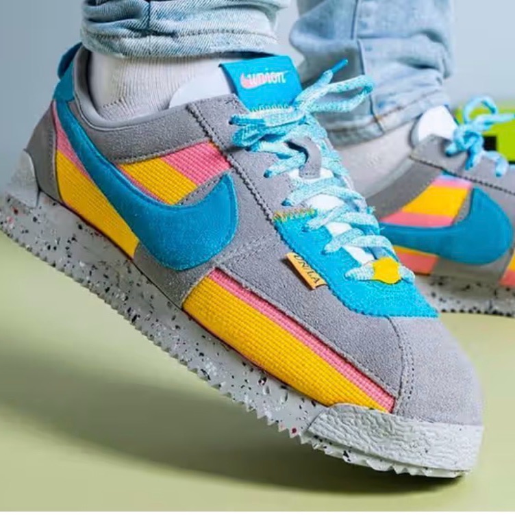 Nike Cortez Union Light Smoke In Blue And Pink